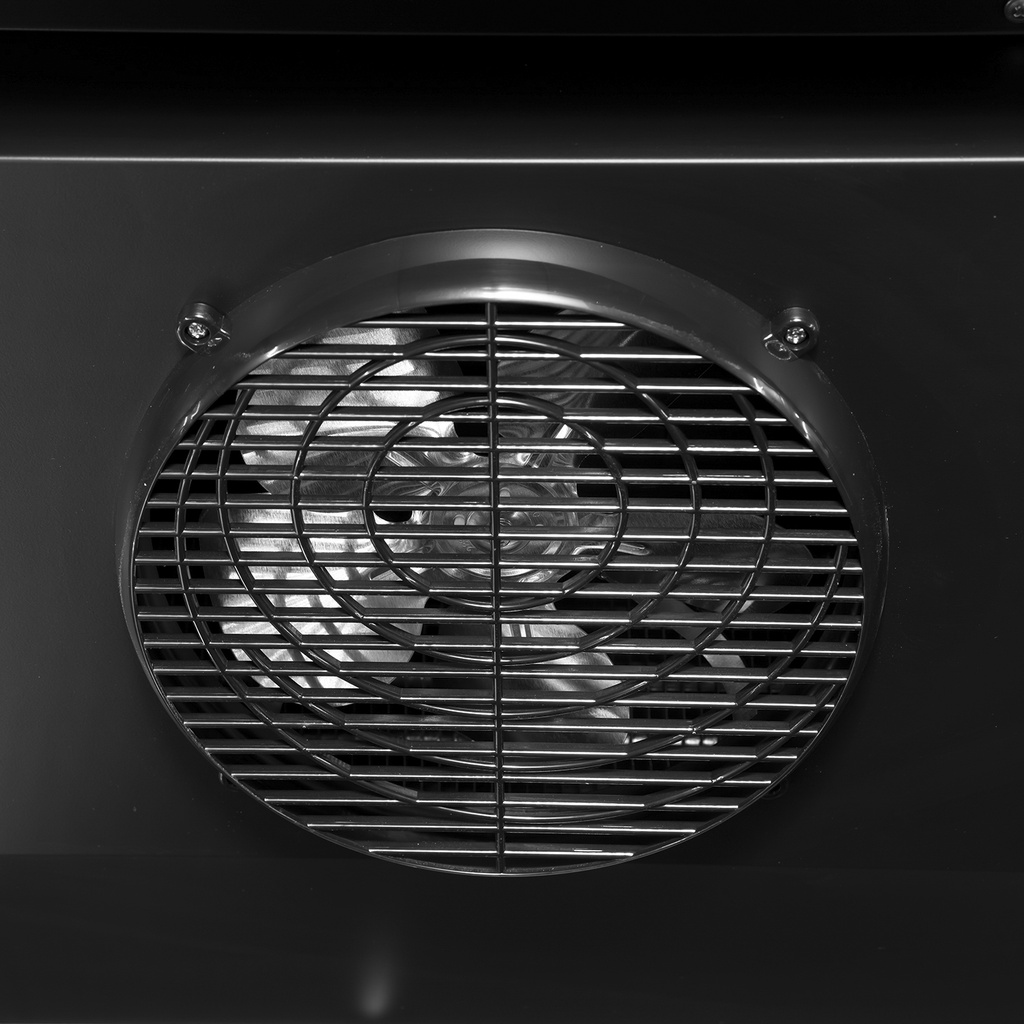 XL Refrigerator with 3 Doors – LED Lighting – 6 Wheels – Black – GD1600