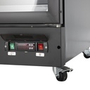 XL Refrigerator with 3 Doors – LED Lighting – 6 Wheels – Black – GD1600