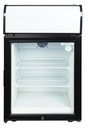 Display Freezer with glass door and illuminated display - black - GCDF72
