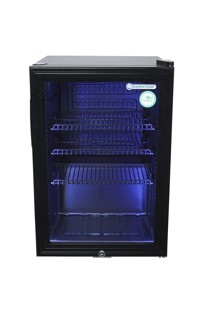 Bottle Cooler with glass door - black - high-performance LED - GCKW65