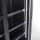 XXL Refrigerator – 4 Doors – For Supermarkets or Gas Stations – With Wheels – LED – Black – GD2200