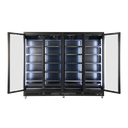 XXL Refrigerator – 4 Doors – For Supermarkets or Gas Stations – With Wheels – LED – Black – GD2200