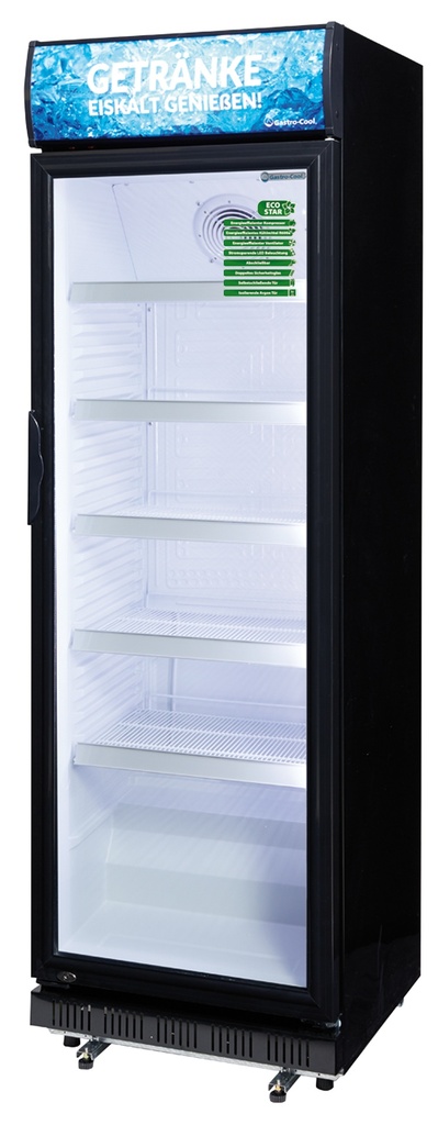 0,92 kWh/24h - Ultra Energy-Efficient & Eco-Friendly Bottle Refrigerator with advertising display  - ECO STAR +