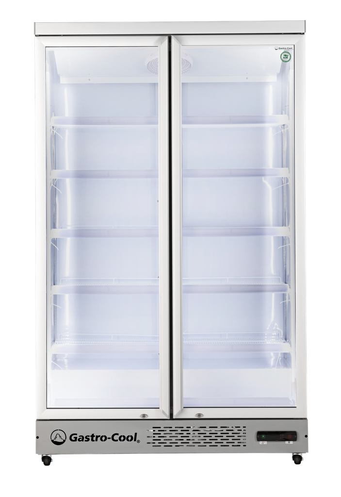 Large Beverage Refrigerator - Kiosk Cooler - Supermarket - LED - silver - GD1050