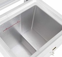 Chest Freezer with glass lid and two flexible wire baskets - white/white - GCFC100