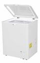 Chest Freezer with glass lid and two flexible wire baskets - white/white - GCFC100