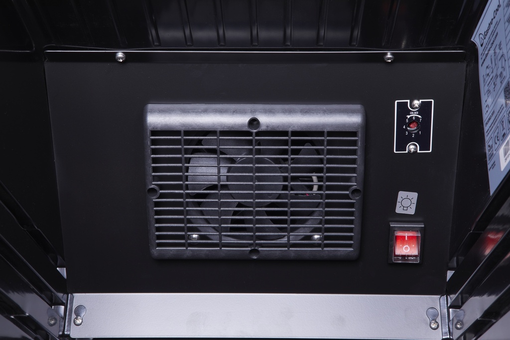 Retro Glass Door Cooler - elegant - black - GCGD135