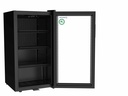 Nevera de botellas con puerta de vidrio - gastronomía - bar - negro - LED - GCKW90