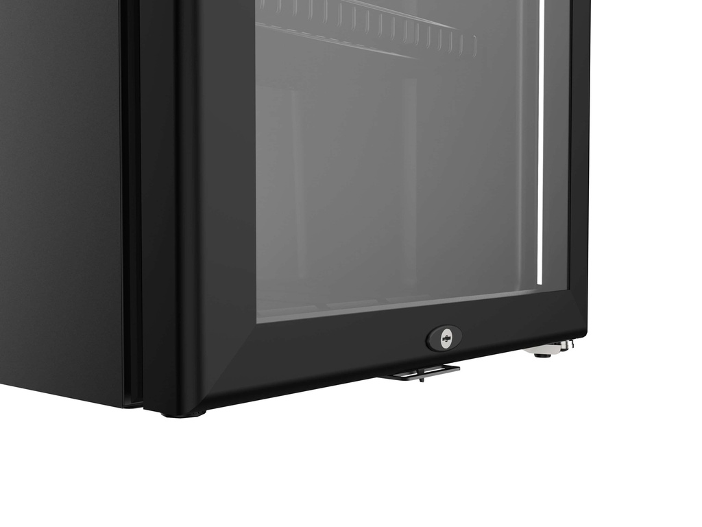 Nevera de botellas con puerta de vidrio - gastronomía - bar - negro - LED - GCKW90