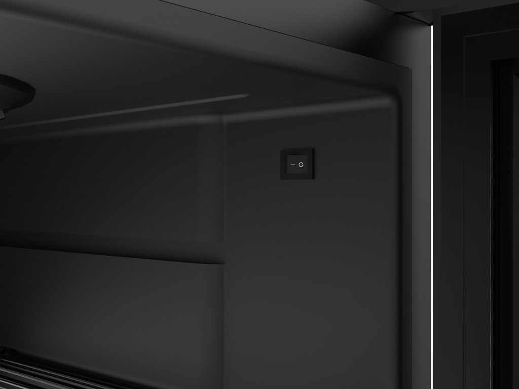 Nevera de botellas con puerta de vidrio - gastronomía - bar - negro - LED - GCKW90