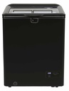 Chest Freezer with glass lid and two flexible wire baskets - black/black - GCFC100