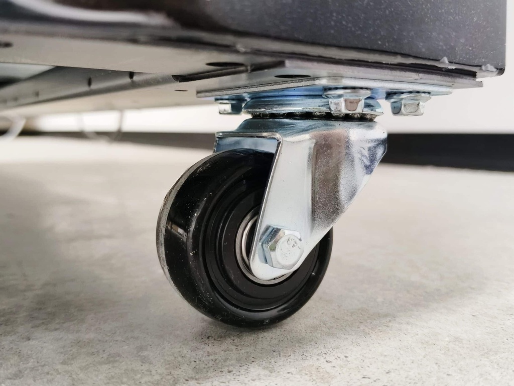 Large Beverage Refrigerator for Supermarkets - With Two Doors, 4 Wheels, LED, Advertisement Display - GCDC600