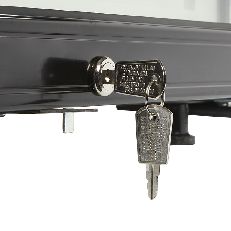 Display Freezer with glass door and illuminated display - black - GCDF72