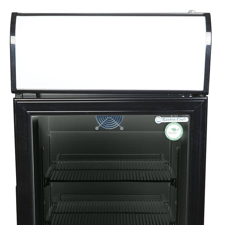 Display Freezer with glass door and illuminated display - black - GCDF72