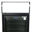 Display Freezer with glass door and illuminated display - black - GCDF72