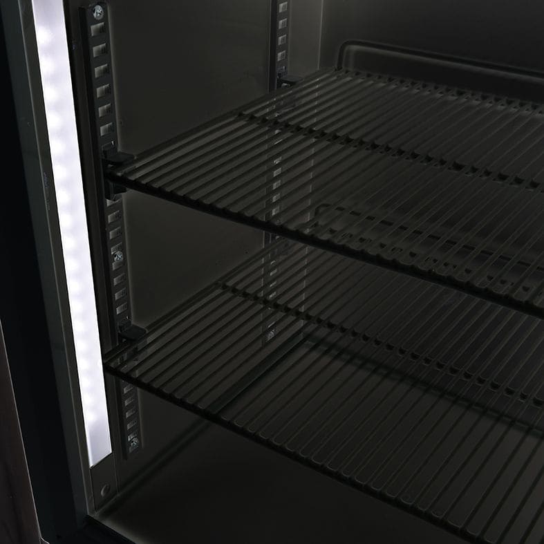 Display Freezer with glass door and illuminated display - black - GCDF72