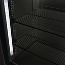 Display Freezer with glass door and illuminated display - black - GCDF72