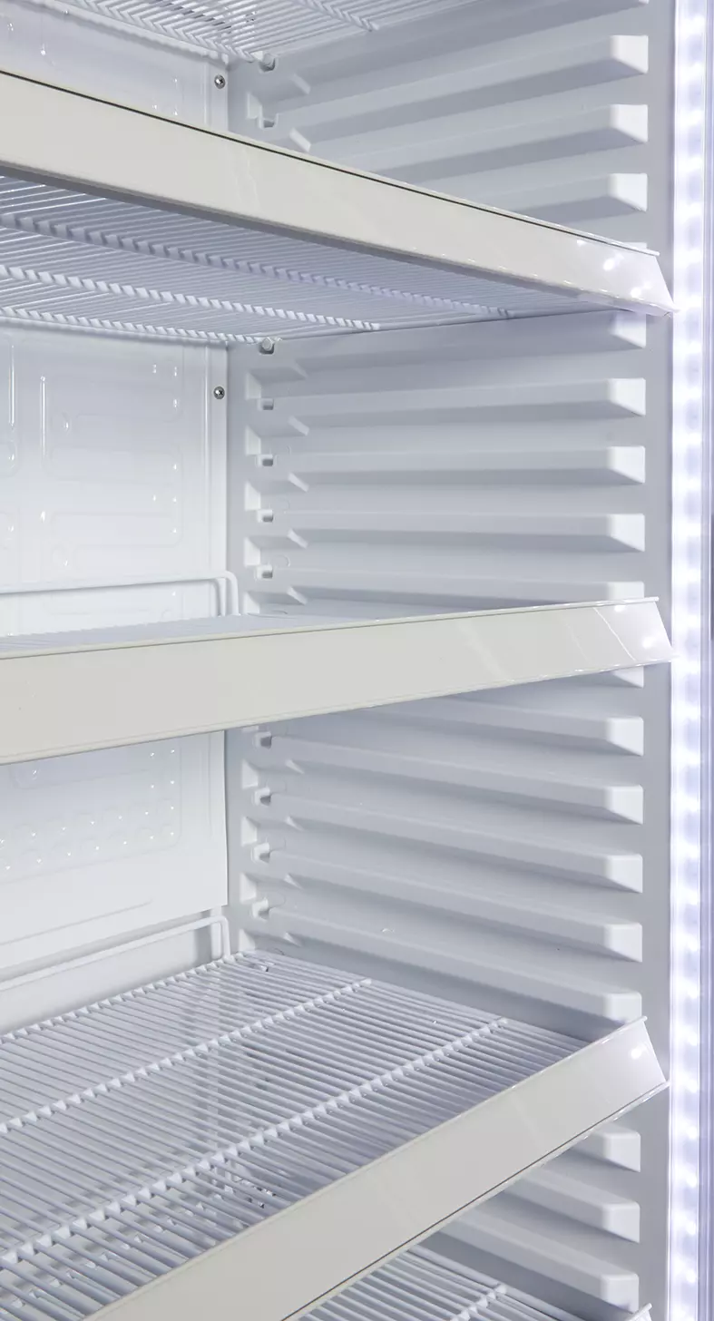 0,92 kWh/24h - Ultra Energy-Efficient & Eco-Friendly Bottle Refrigerator with advertising display  - ECO STAR +