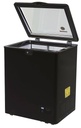 Chest Freezer with glass lid and two flexible wire baskets - black/black - GCFC100