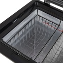 Chest Freezer with glass lid and two flexible wire baskets - black/black - GCFC100