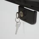 Chest Freezer with glass lid and two flexible wire baskets - white/black - GCFC100