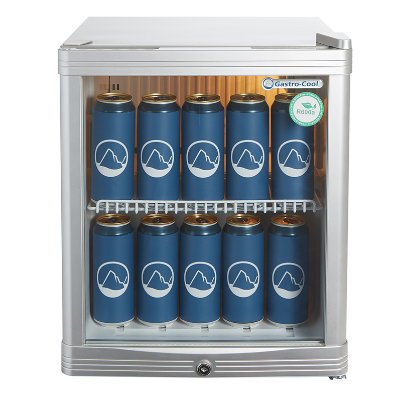 Glass Door Cooler - mini - silver - GCKW50