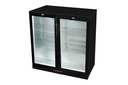 Bottle Cooler with glass door - black - hinged door - self-closing - GCUC200