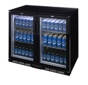 Bottle Cooler with glass door - black - hinged door - self-closing - GCUC200