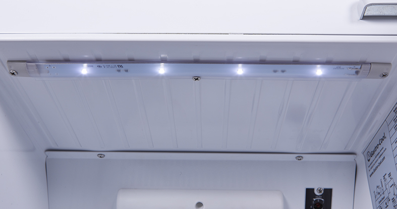 Bottle Cooler - slim - round shape - white - LED - GCGD175