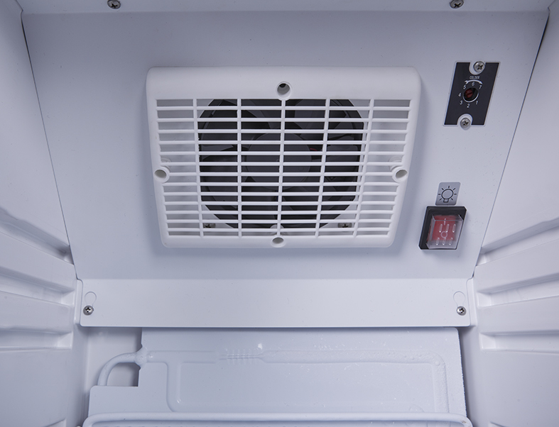 Bottle Cooler - slim - round shape - white - LED - GCGD175