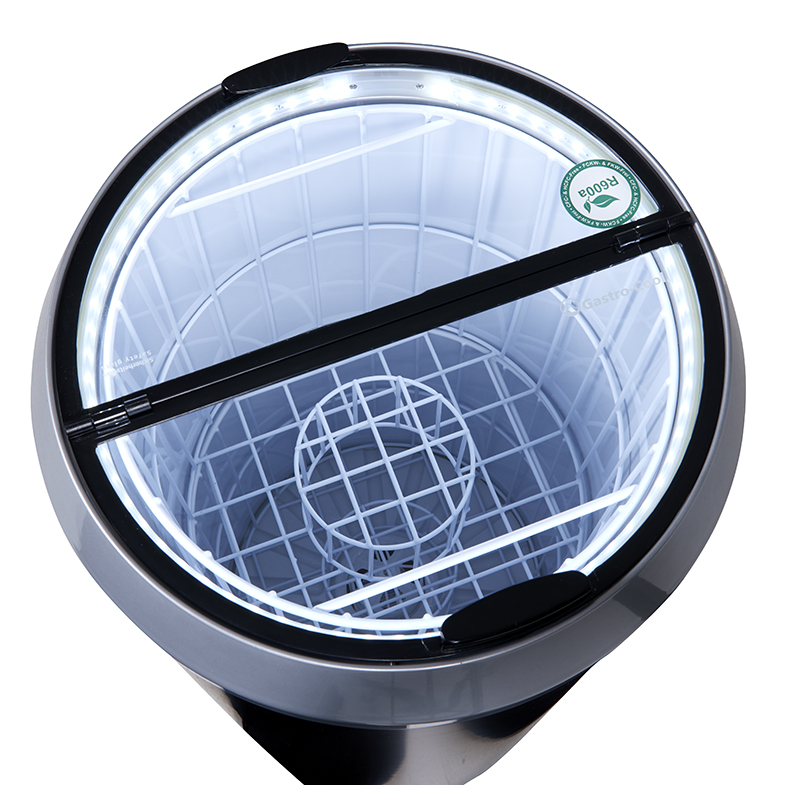  Can Cooler round - frame silver - LED interior lighting - GCPT75