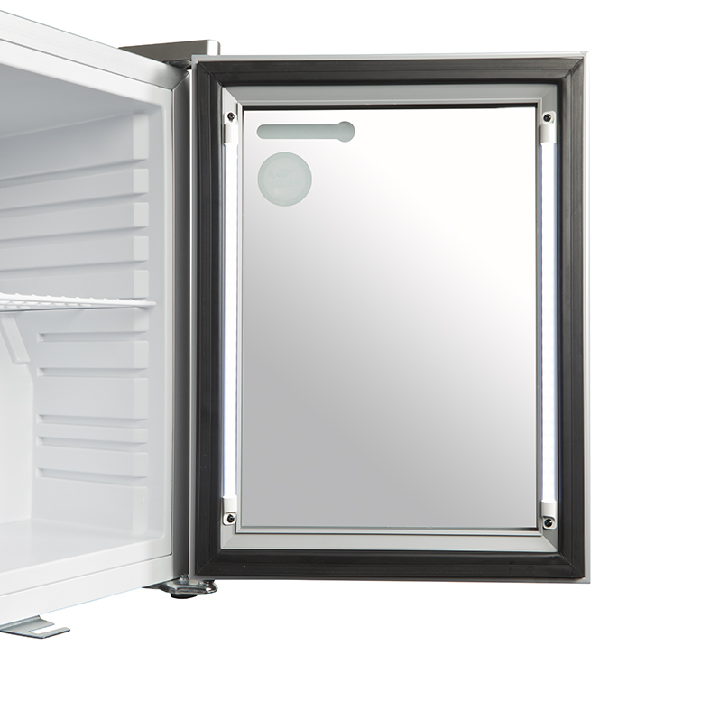 Mini fridge for petrol stations or gastronomy - Mini refrigerator - silver - GCKW25