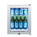 Mini fridge for petrol stations or gastronomy - Mini refrigerator - silver - GCKW25