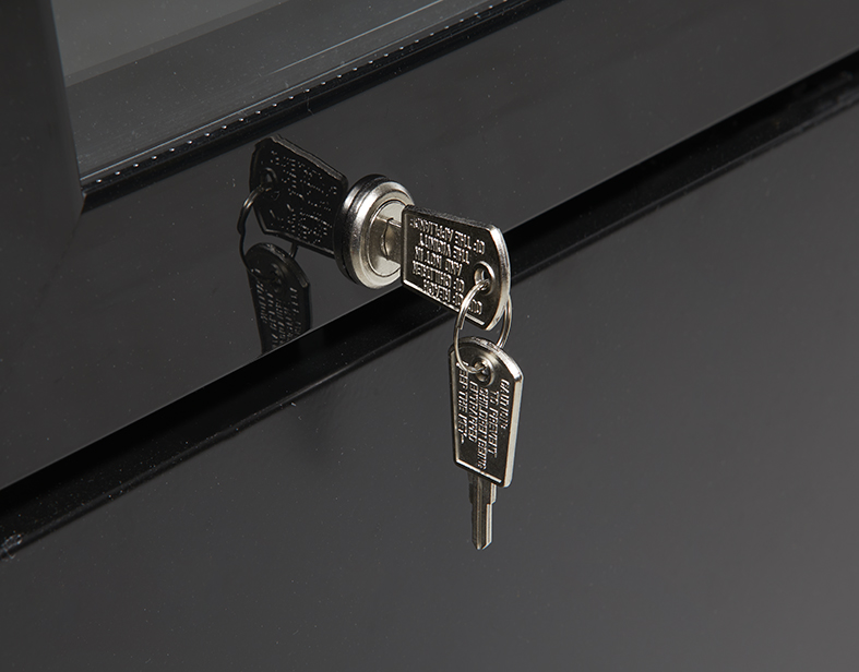 Slimline Display Cooler - black - power LED - GCDC130