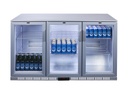 Glass Door Cooler - back bar cooler - 3 sliding doors - self-closing - silver - GCUC300