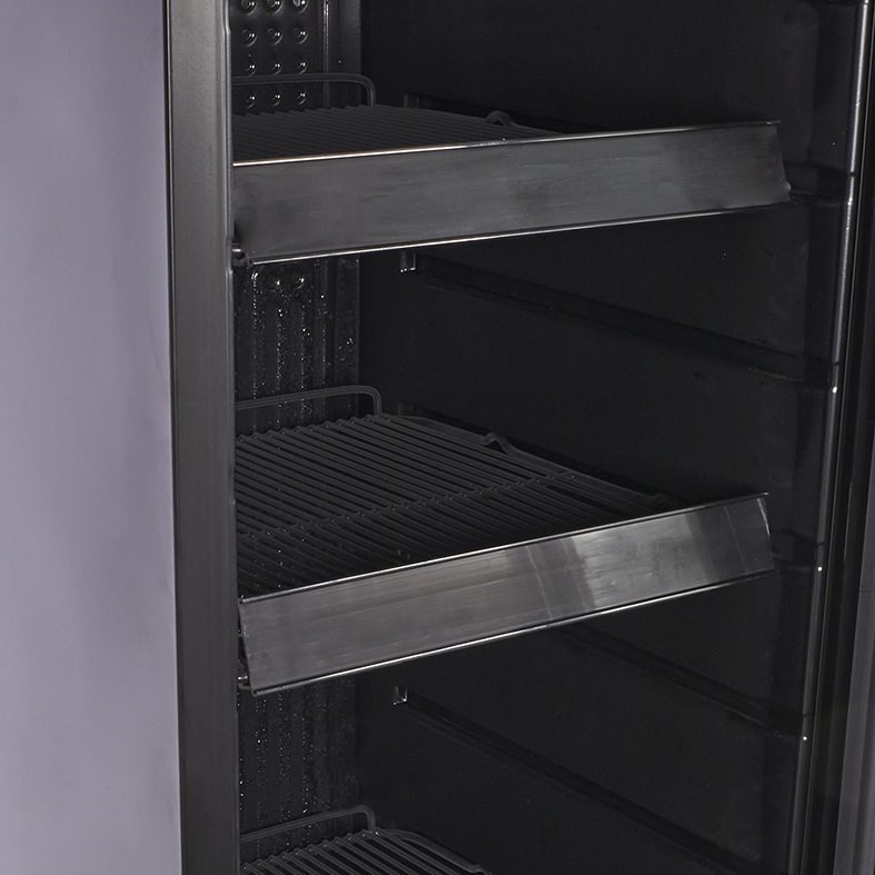 Retro Glass Door Cooler - elegant - black - GCGD135