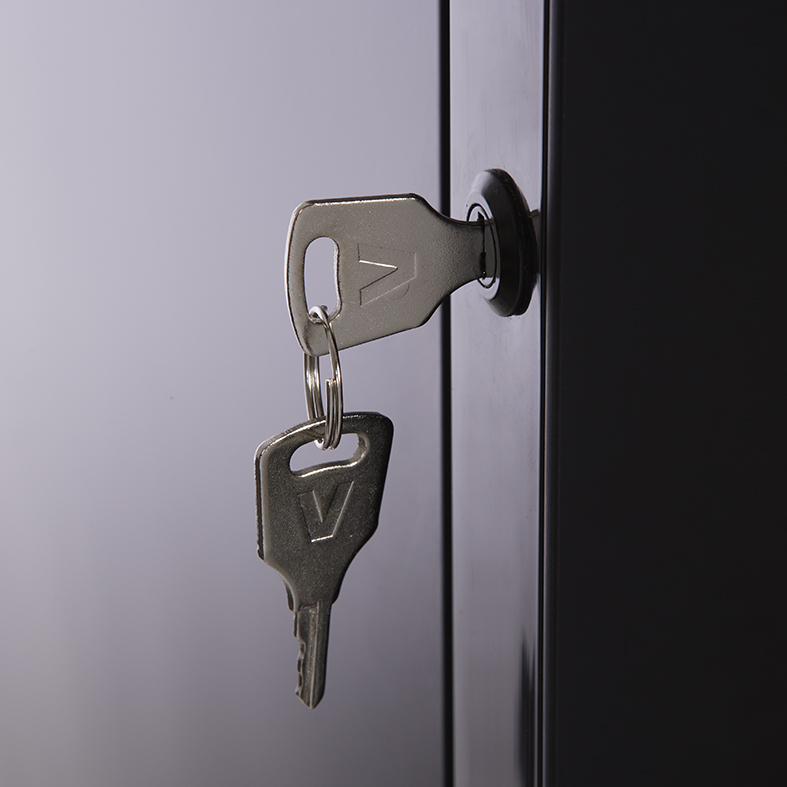 Retro Glass Door Cooler - elegant - black - GCGD135