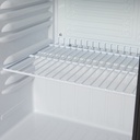 Mobiler Werkzeugwagen Kühlschrank - Industriedesign Minibar 50L mit Schubladen und Rädern - Rot/Schwarz - Design Kühlschrank für Werkstatt, Garage und Man Cave