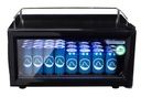 Glass Door Cooler - small and flat - counter - bar - space-saving - black - GCGD15