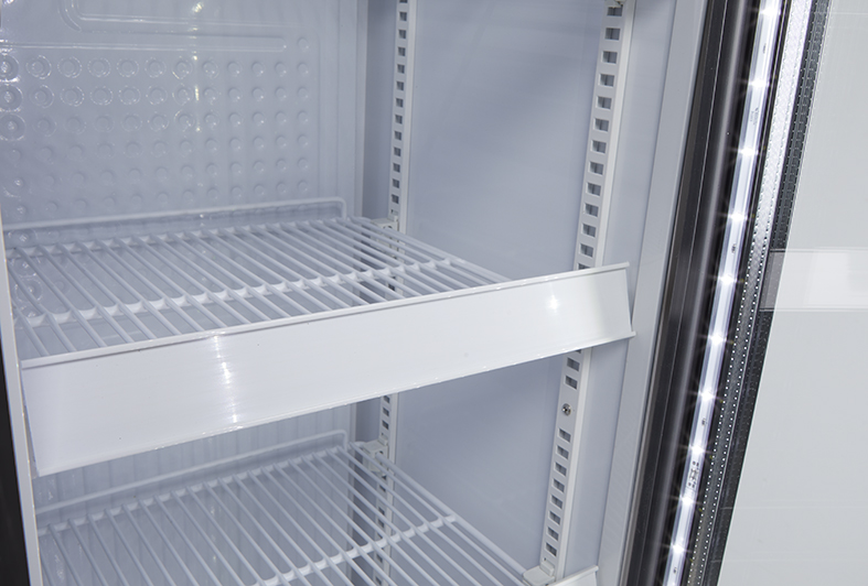 Bottle Cooler - slim - advertising - black/white - LED - GCDC130