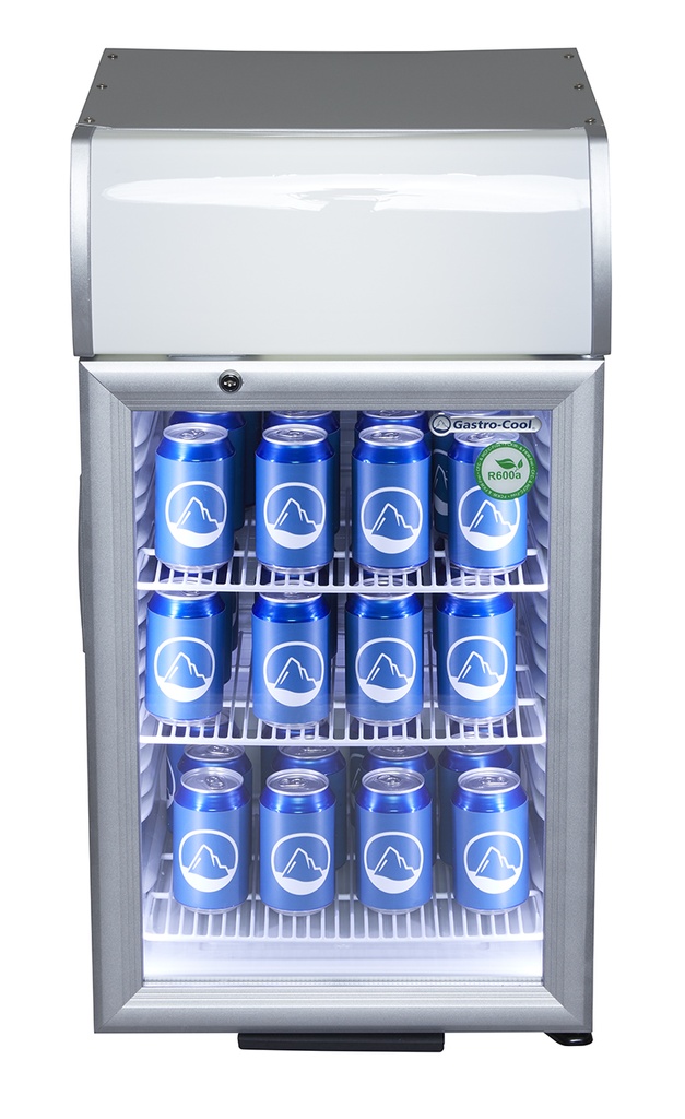 Cooler with display - silver - LED - GCDC50