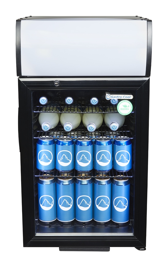 Display Cooler - counter - black - LED - GCDC50