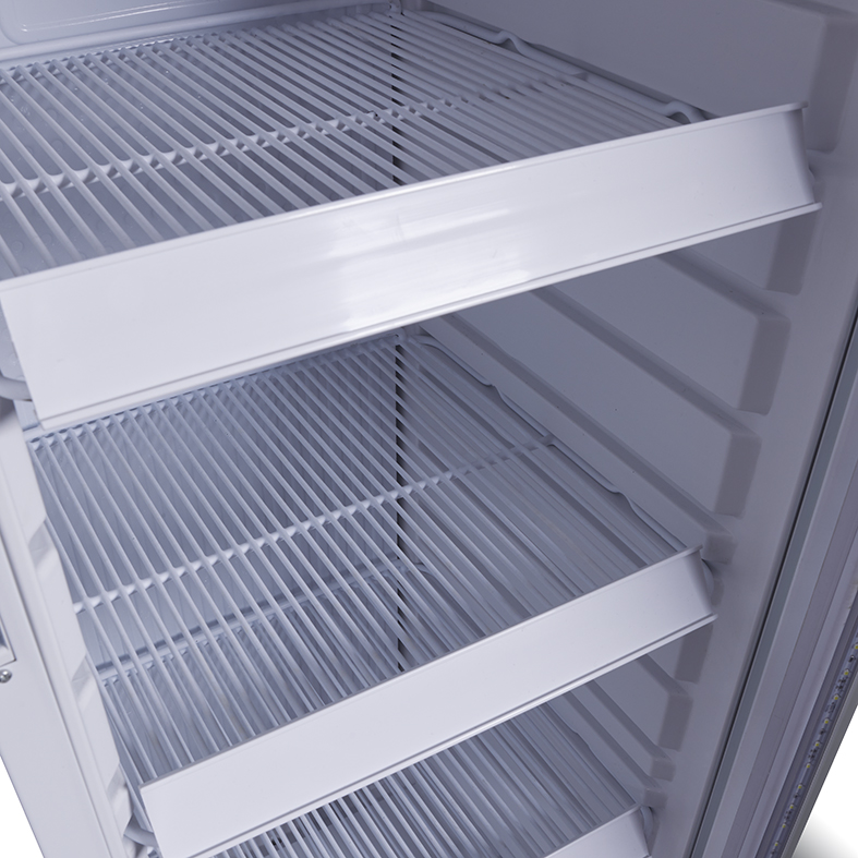 Slimline Bottle Cooler - retro look - vintage - glass door - white - GCGD135