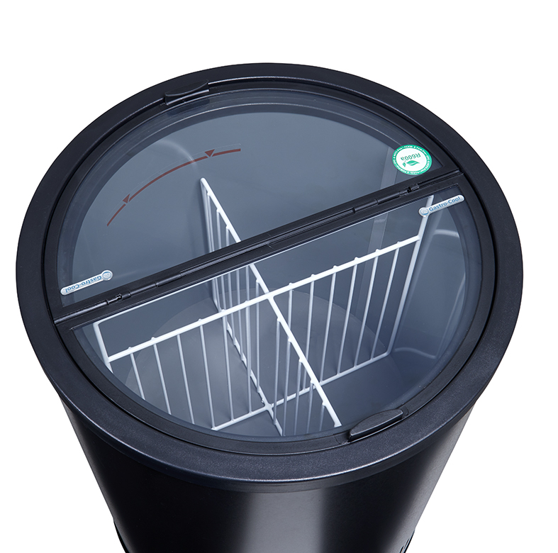 Round freezer for ice cream and advertising - POS - supermarket - GCPF80