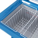 Chest Freezer with glass lid for ice cream or beverages (-24 to +10°C) - white/blue - GCFC100