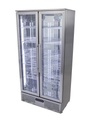 Large fan-assisted commercial cooler - stainless steel - power LED - GCGD500