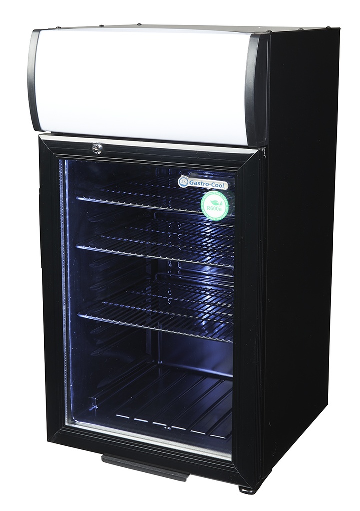 [102101] Werbekühlschrank - Theke - schwarz - LED - GCDC50
