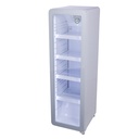 Slimline Bottle Cooler - retro look - vintage - glass door - white - GCGD135