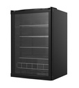 Glastürkühlschrank für Flaschen - schwarz - GCGD155