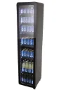 Nevera Expositora Estreta 150L, Estil Retro, Porta Vidre, Negre - GCGD175 + Argon